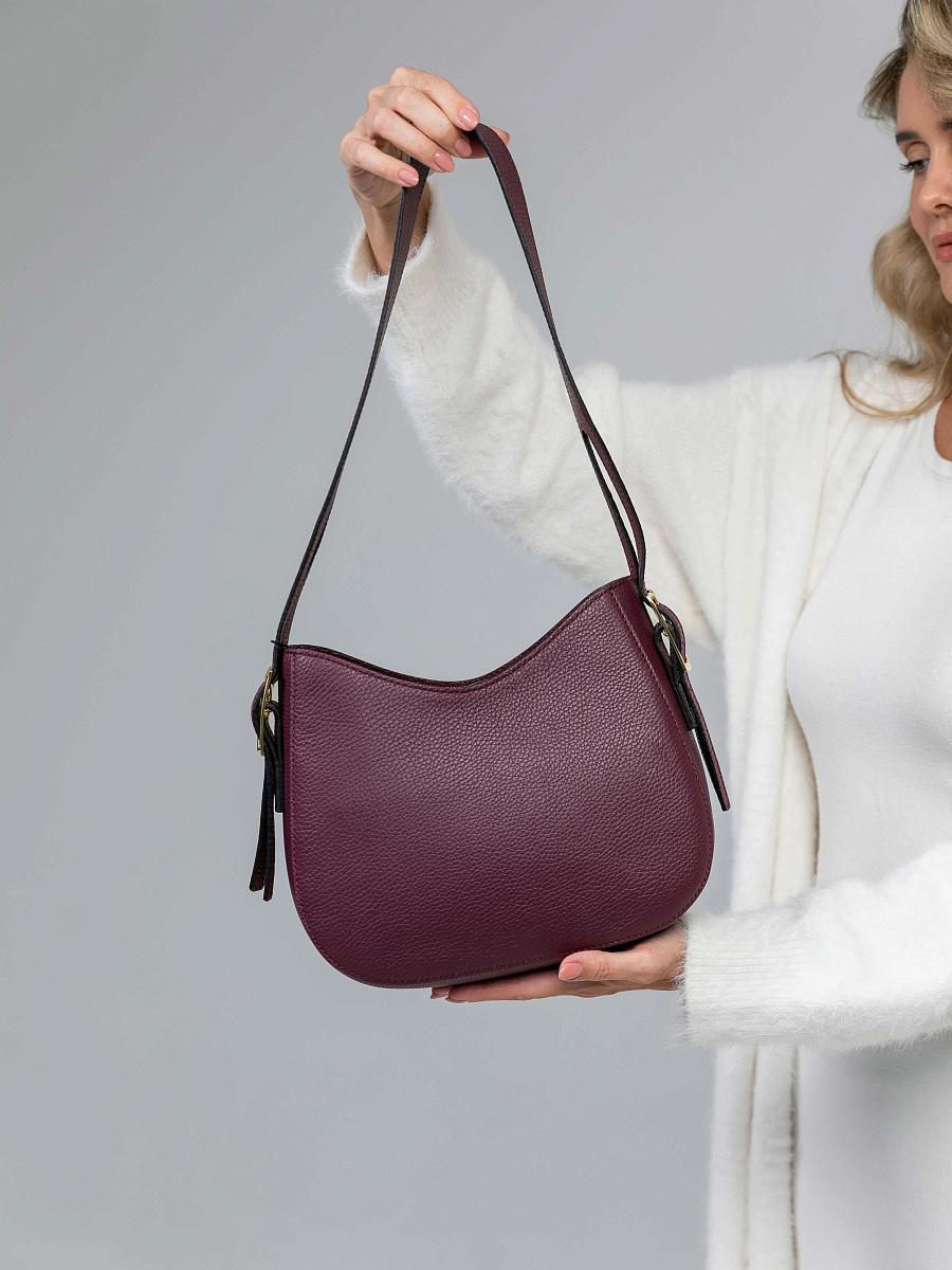 Женская сумка Dr.Koffer из натуральной кожи бордовая