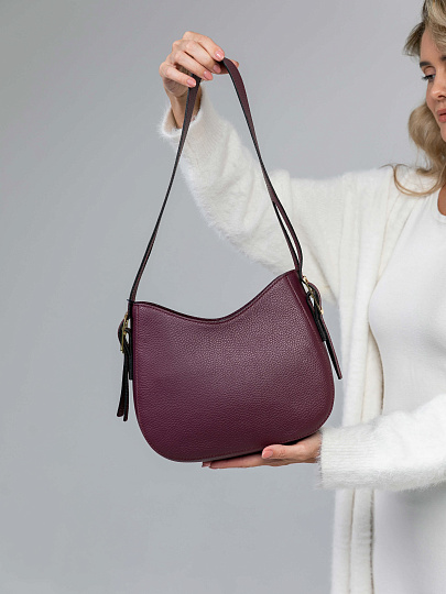 Женская сумка Dr.Koffer из натуральной кожи бордовая
