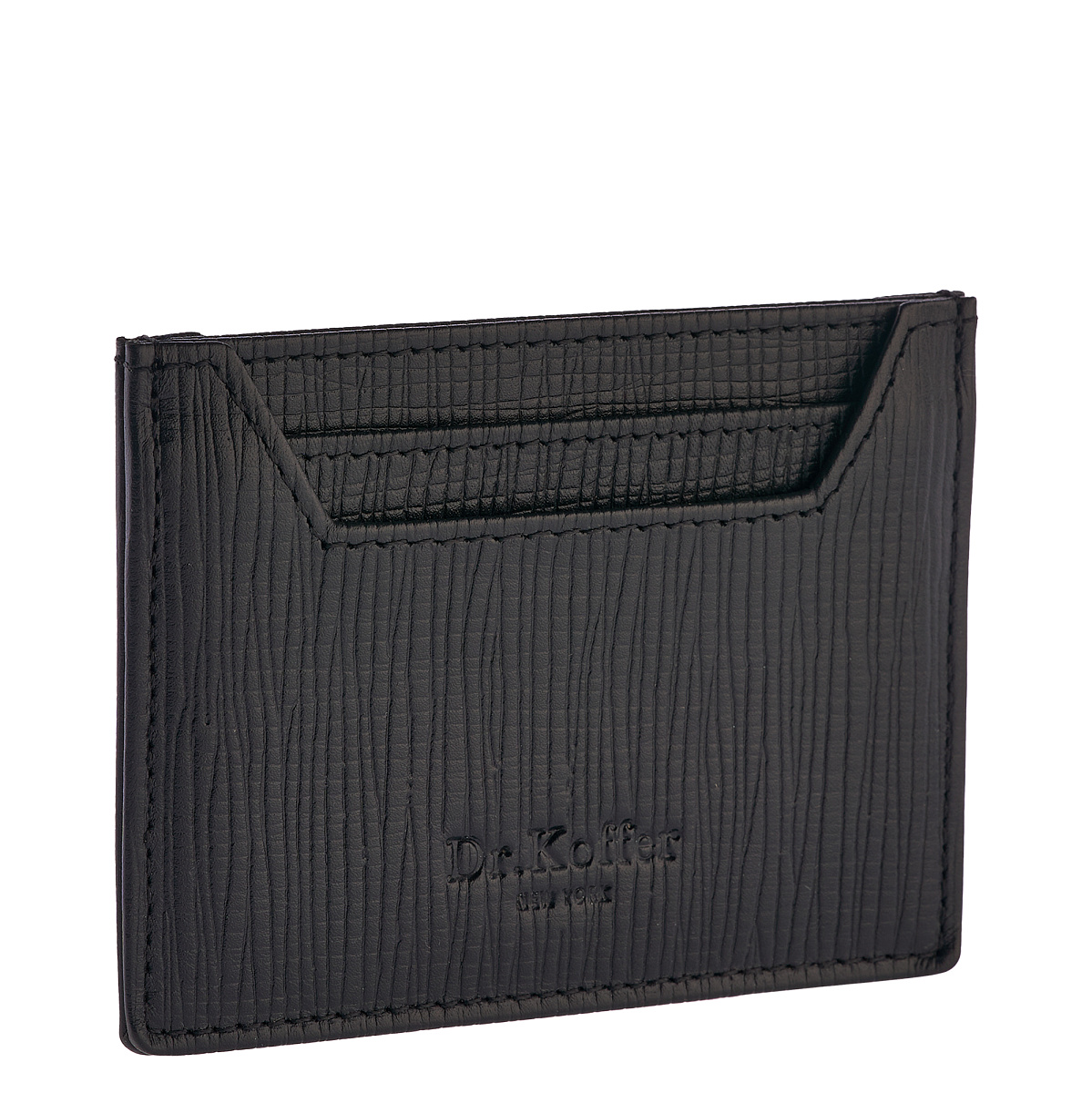 Кредитница Dr.Koffer из натуральной кожи черная