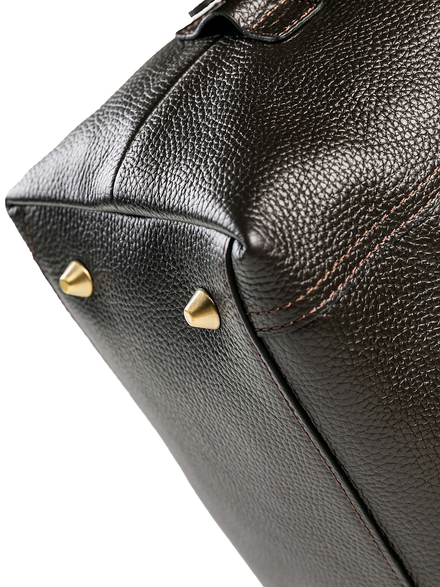 Дорожная сумка Dr. Koffer из натуральной кожи коричневая