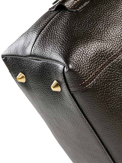 Дорожная сумка Dr. Koffer из натуральной кожи коричневая