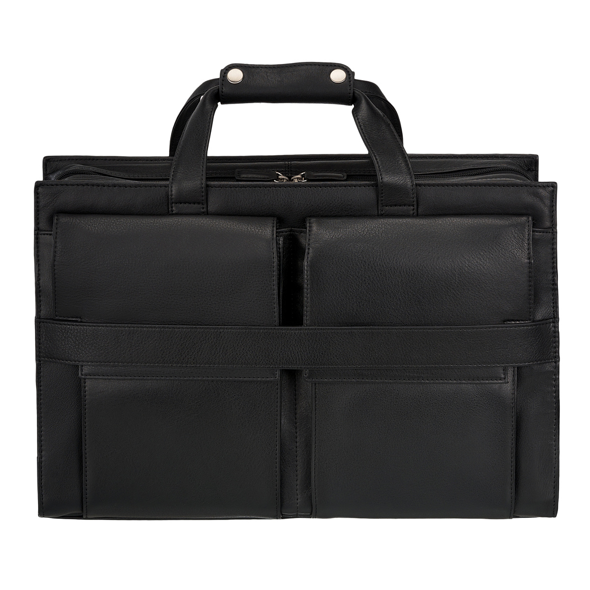 Деловая сумка Dr.Koffer из натуральной кожи черная