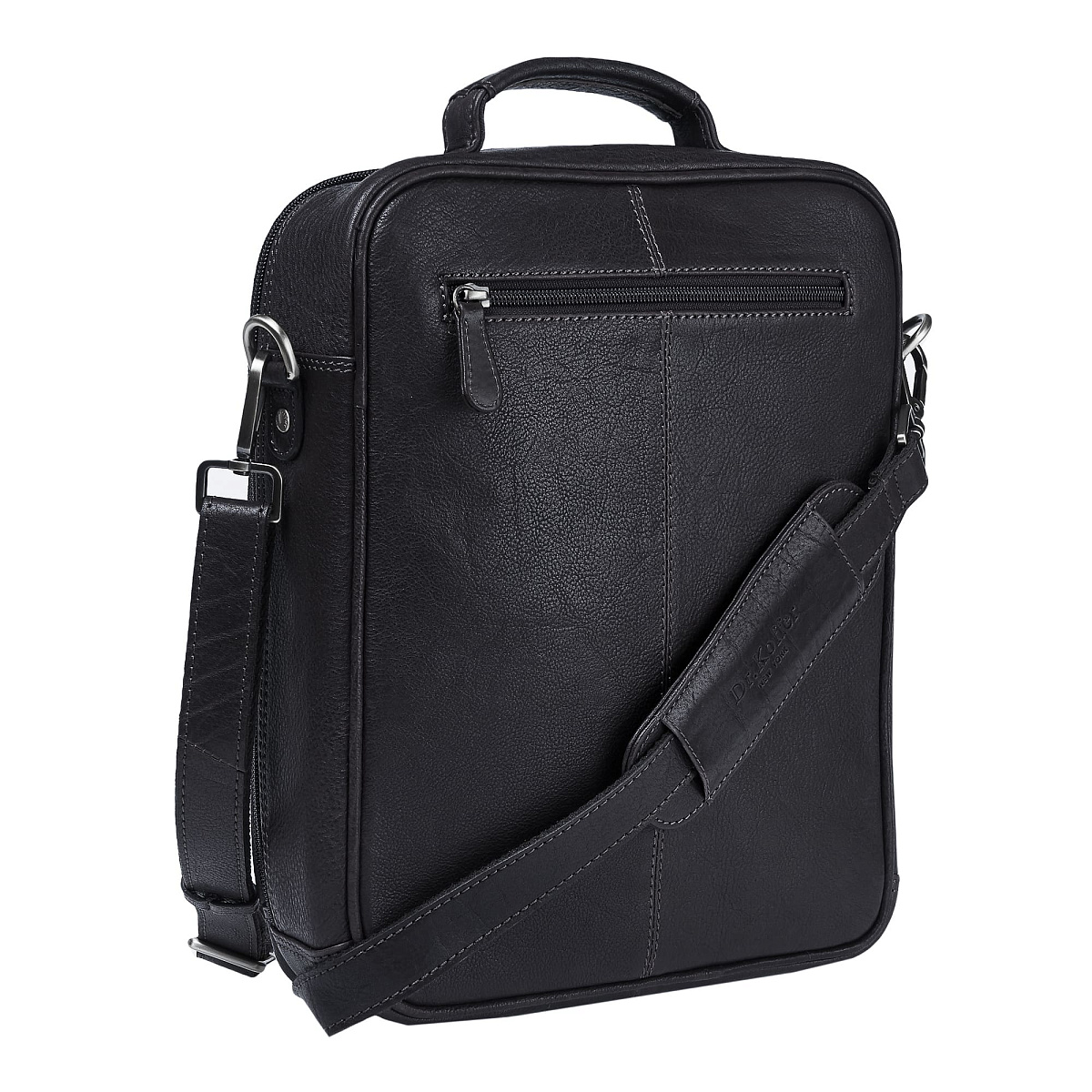 Сумка через плечо Dr.Koffer из натуральной кожи черная