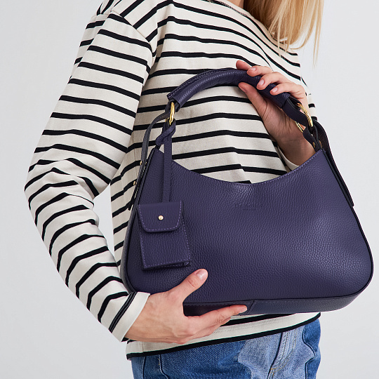 Женская сумка Dr. Koffer из натуральной кожи фиолетовая