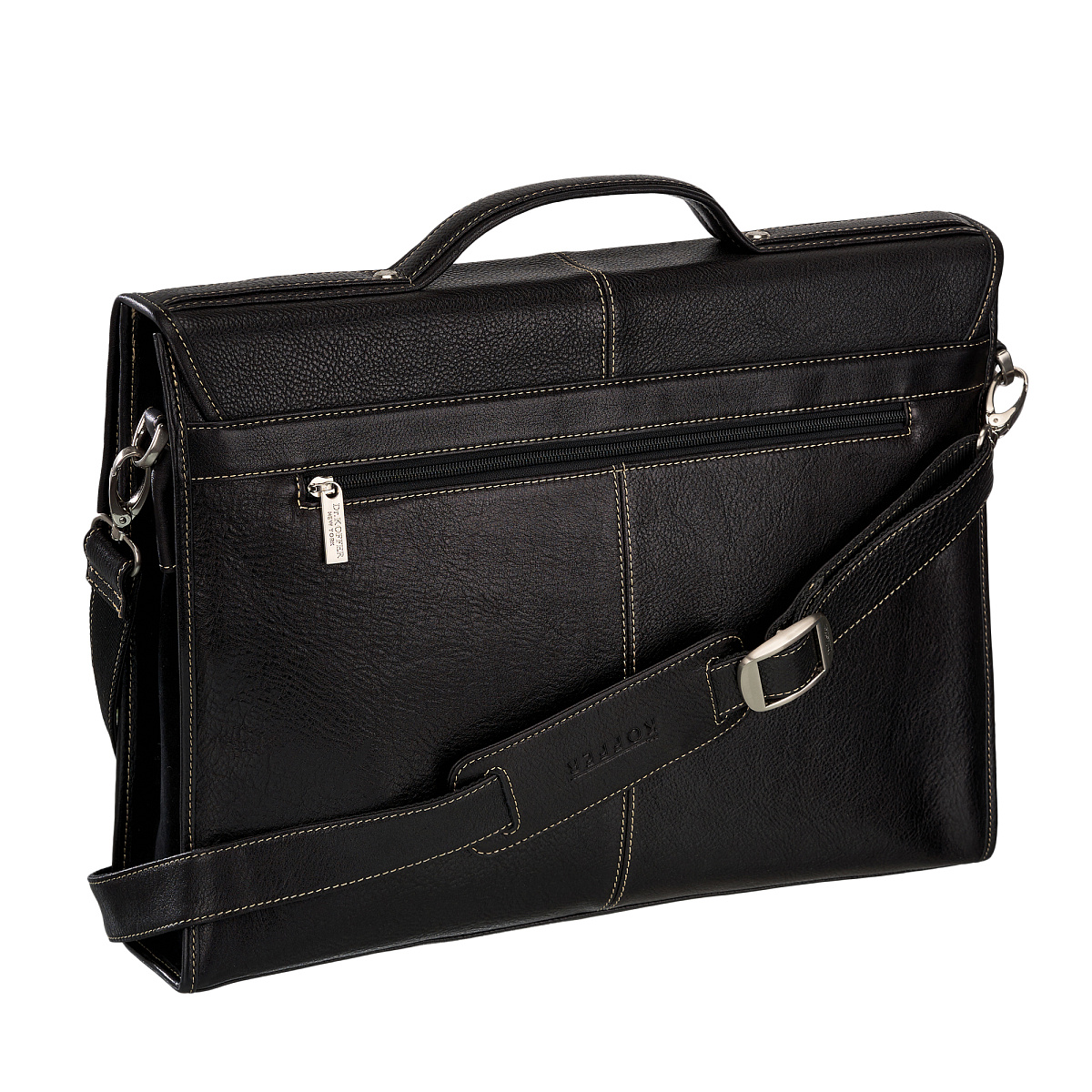 Портфель Dr.Koffer из натуральной кожи черный