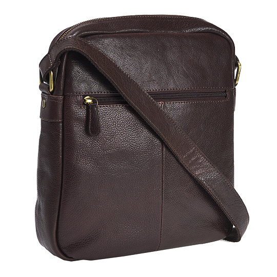 Сумка через плечо Dr.Koffer из натуральной кожи коричневая