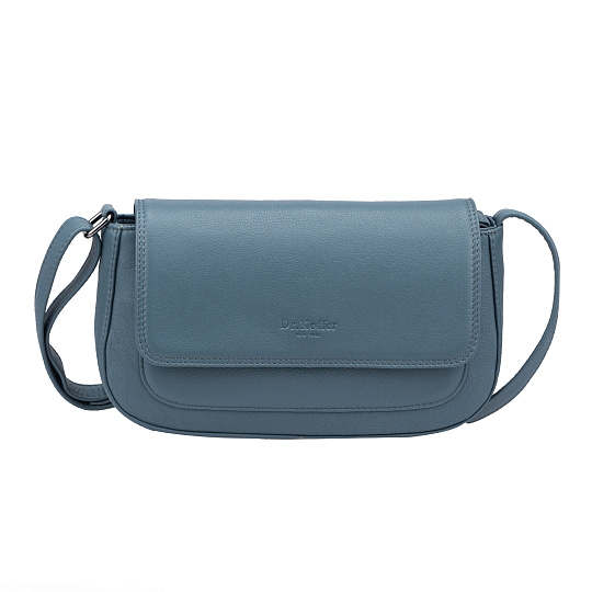 Женская сумка Dr.Koffer из натуральной кожи голубая