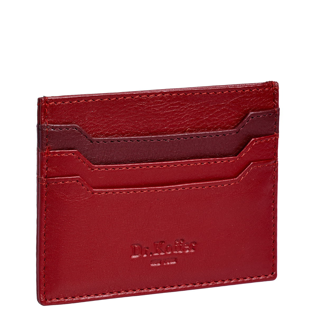 Кредитница Dr.Koffer из натуральной кожи красная