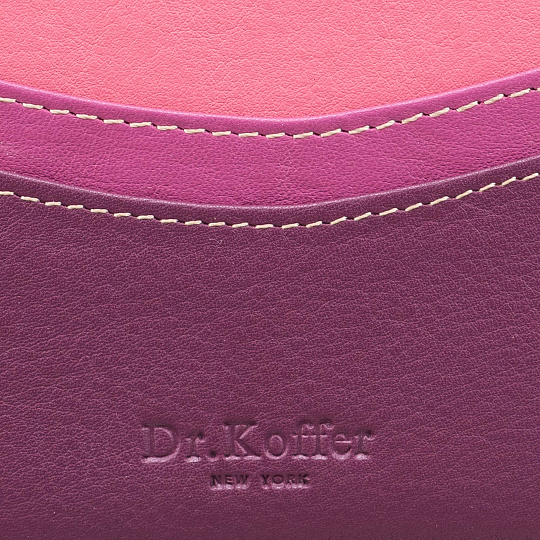 Кредитница Dr.Koffer из натуральной кожи фиолетовая