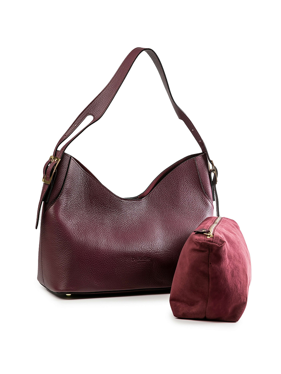 Женская сумка Dr.Koffer из натуральной кожи бордовая