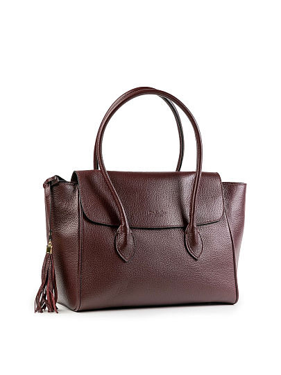 Женская сумка Dr.Koffer из натуральной кожи бордовая