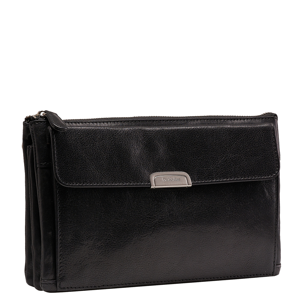 Сумка барсетка из натуральной кожи Dr. Koffer черная