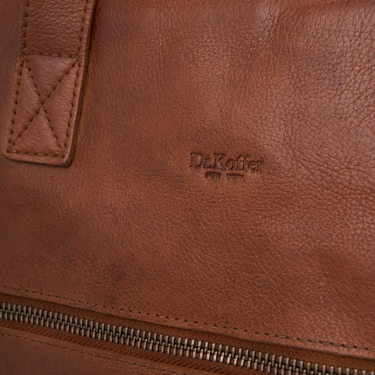 Деловая сумка Dr.Koffer из натуральной кожи коричневая