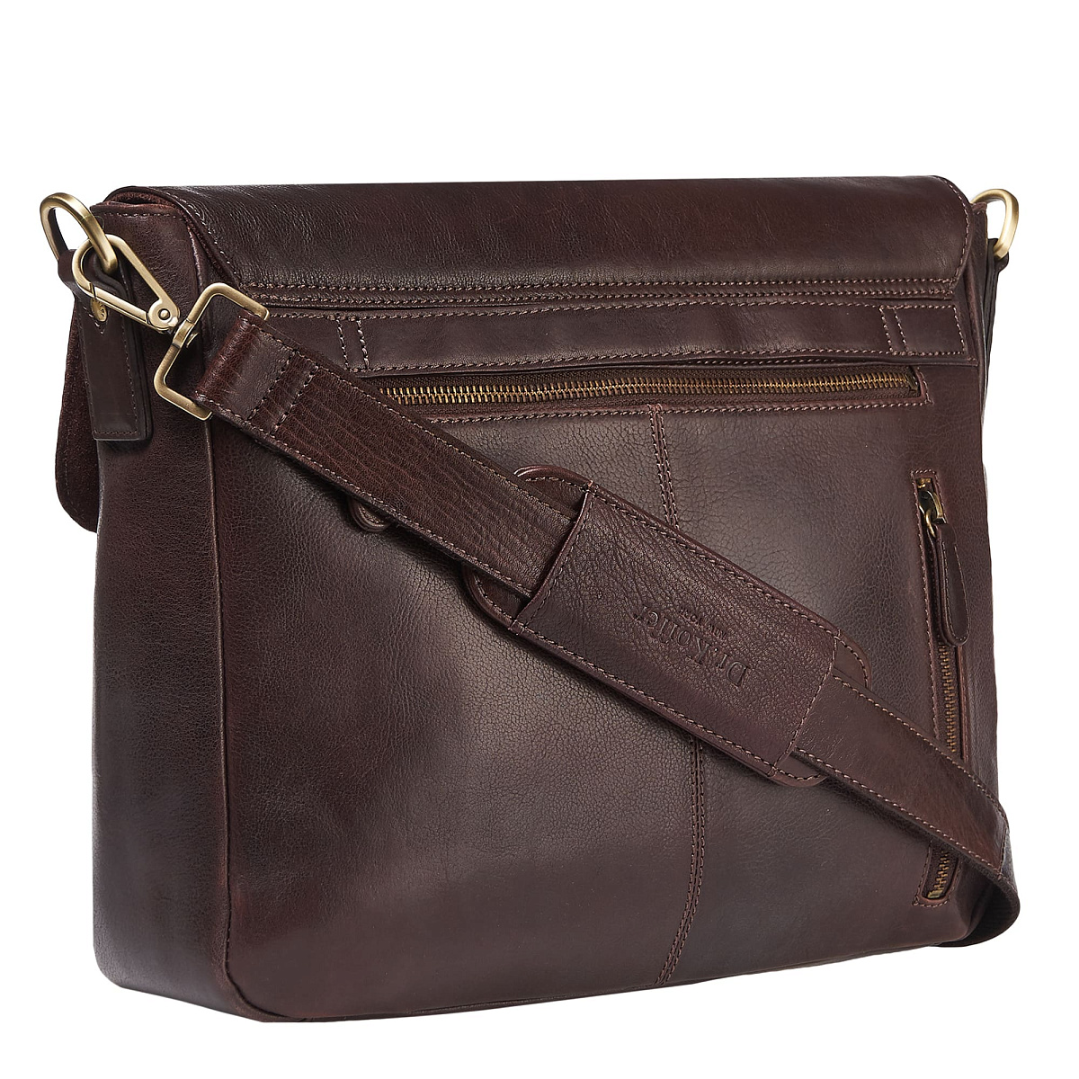 Деловая сумка Dr.Koffer из натуральной кожи темно-коричневая