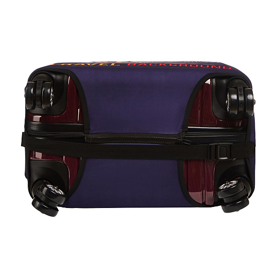 Чехол для чемодана M Dr.Koffer multi с рисунком"TRAVEL"