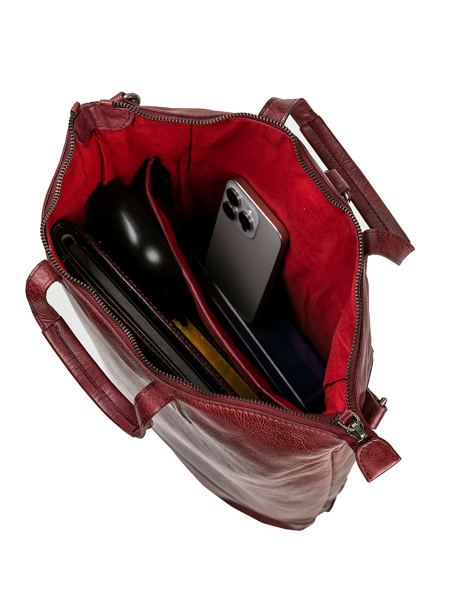 Рюкзак Dr.Koffer из натуральной кожи бордовый