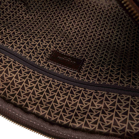 Деловая сумка Dr.Koffer из натуральной кожи темно-коричневая