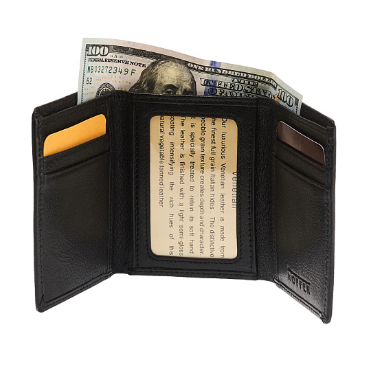 Портмоне Dr.Koffer из натуральной кожи черное