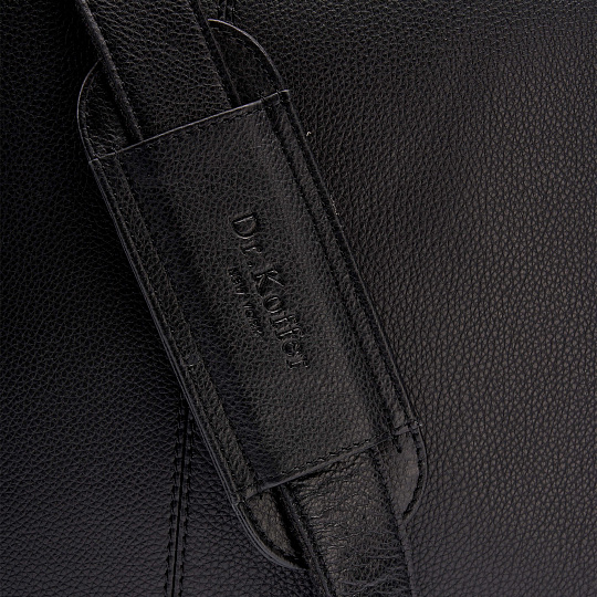 Деловая сумка Dr.Koffer из натуральной кожи черная