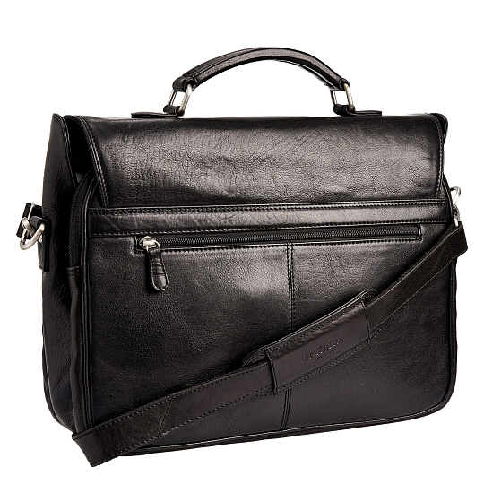 Портфель Dr.Koffer из натуральной кожи черный