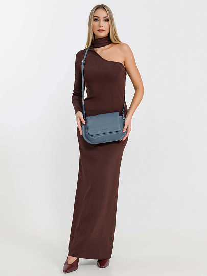 Женская сумка Dr.Koffer из натуральной кожи голубая