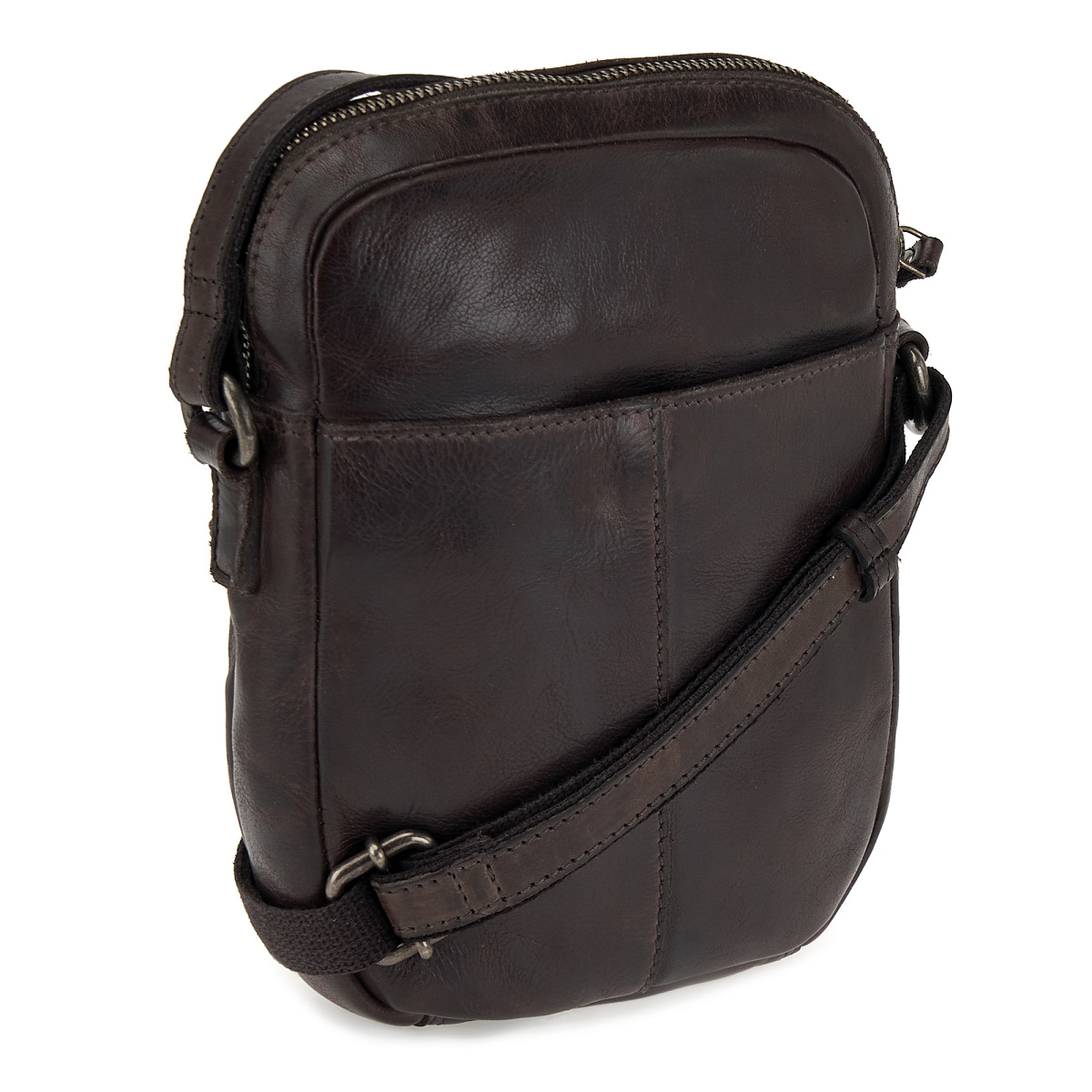 Сумка через плечо Dr.Koffer из натуральной кожи серая