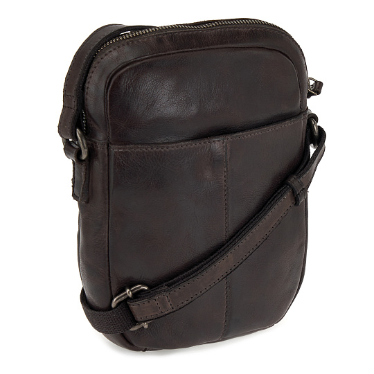 Сумка через плечо Dr.Koffer из натуральной кожи серая