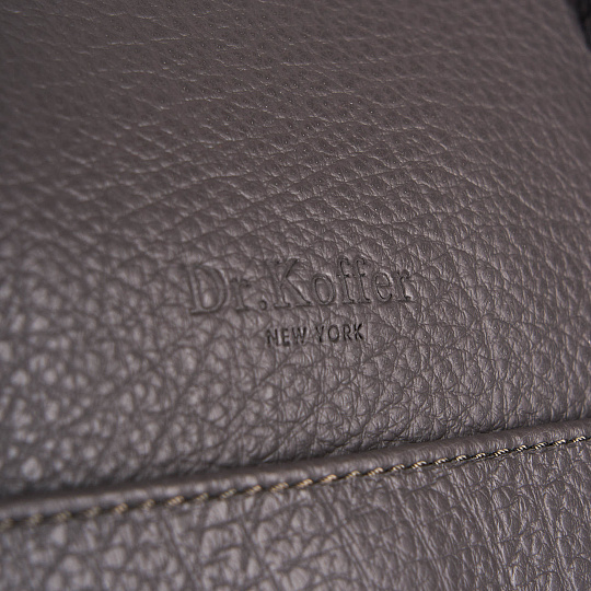 Сумка дорожная Dr.Koffer из натуральной кожи серая