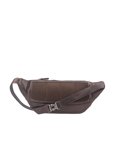 Сумка на пояс Dr. Koffer из натуральной кожи коричневая