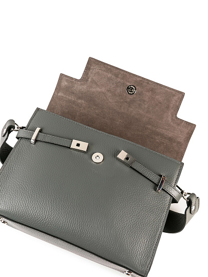 Женская сумка Dr. Koffer из натуральной кожи серая