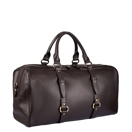 Дорожная сумка Dr.Koffer из натуральной кожи коричневая