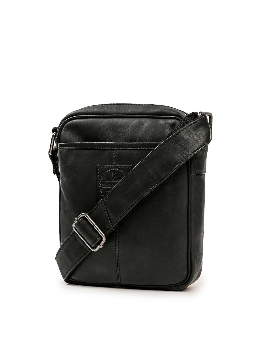 Сумка через плечо Dr.Koffer из натуральной кожи черная