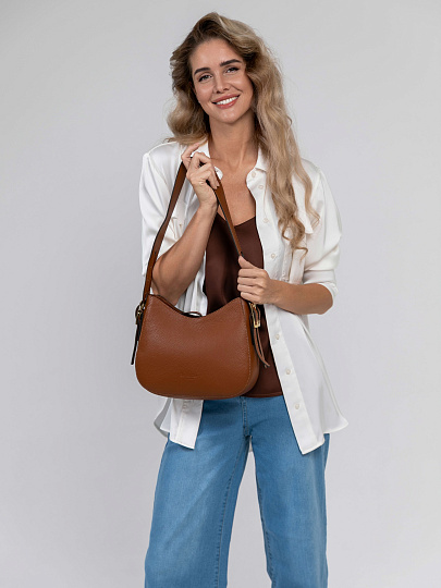 Женская сумка Dr.Koffer из натуральной кожи коричневая