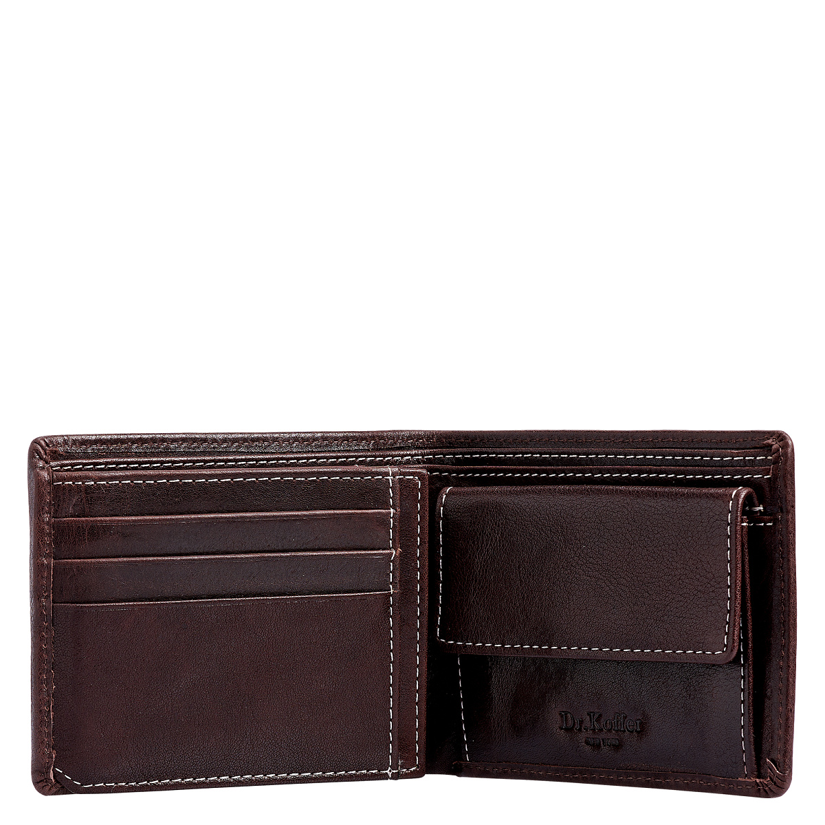 Портмоне Dr.Koffer из натуральной кожи коричневое