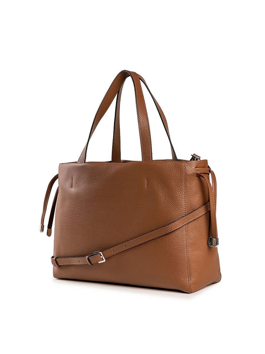 Женская сумка Dr. Koffer из натуральной кожи коричневая