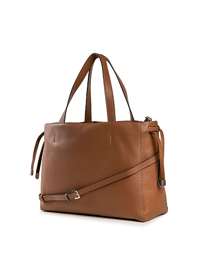 Женская сумка Dr. Koffer из натуральной кожи коричневая