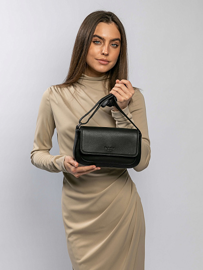 Женская сумка Dr.Koffer из натуральной кожи чёрная