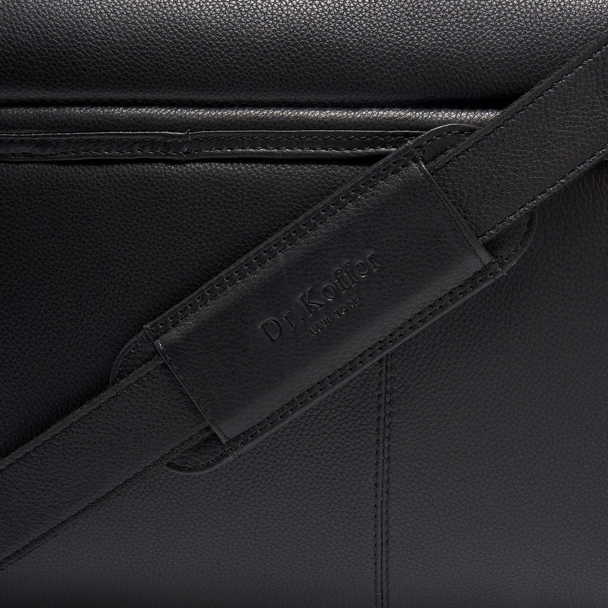 Портфель Dr.Koffer из натуральной кожи черный