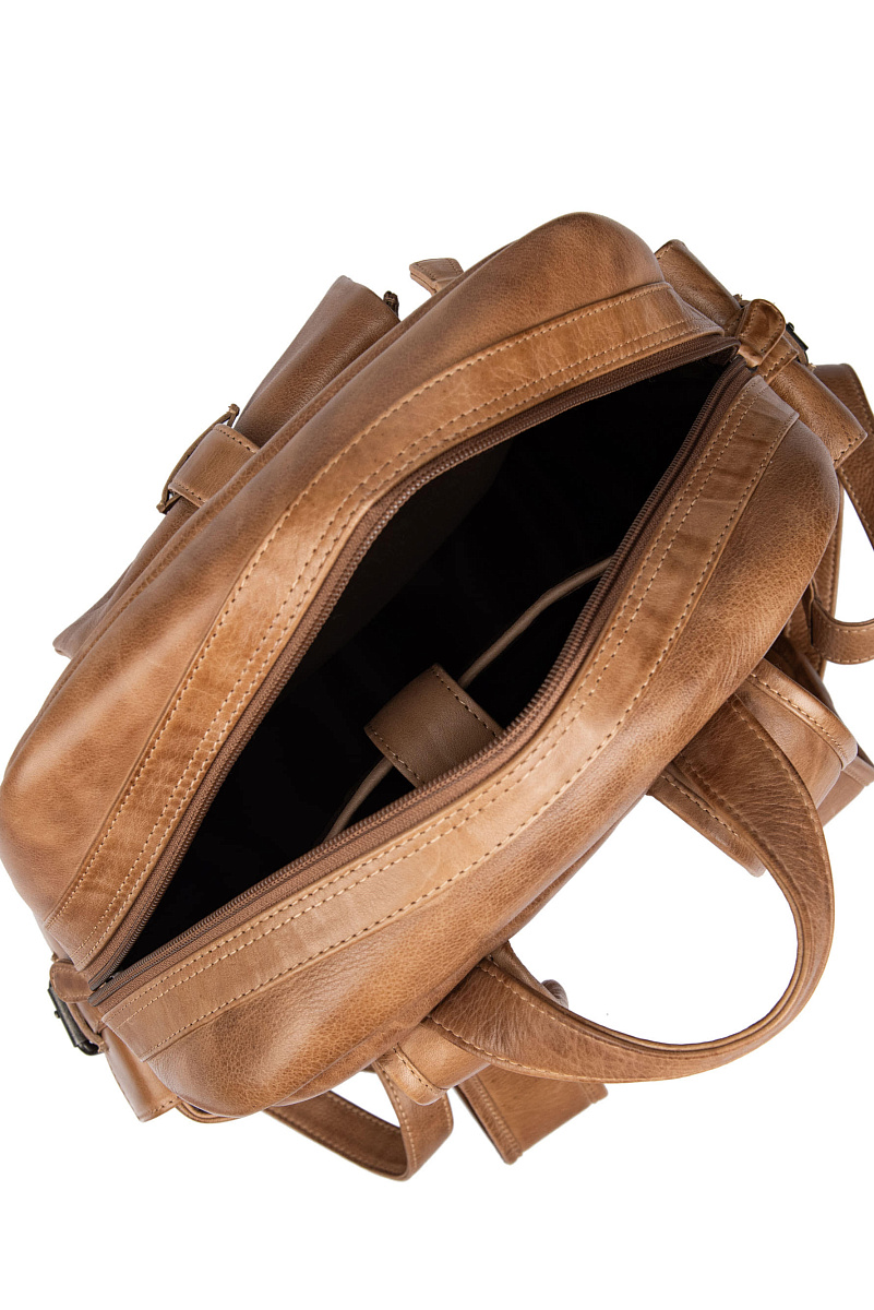 Рюкзак Dr.Koffer из натуральной кожи светло-коричневый