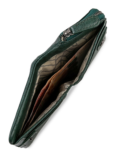 Портмоне Dr.Koffer из натуральной кожи зеленое