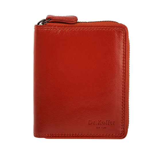 Портмоне Dr.Koffer из натуральной кожи оранжевое