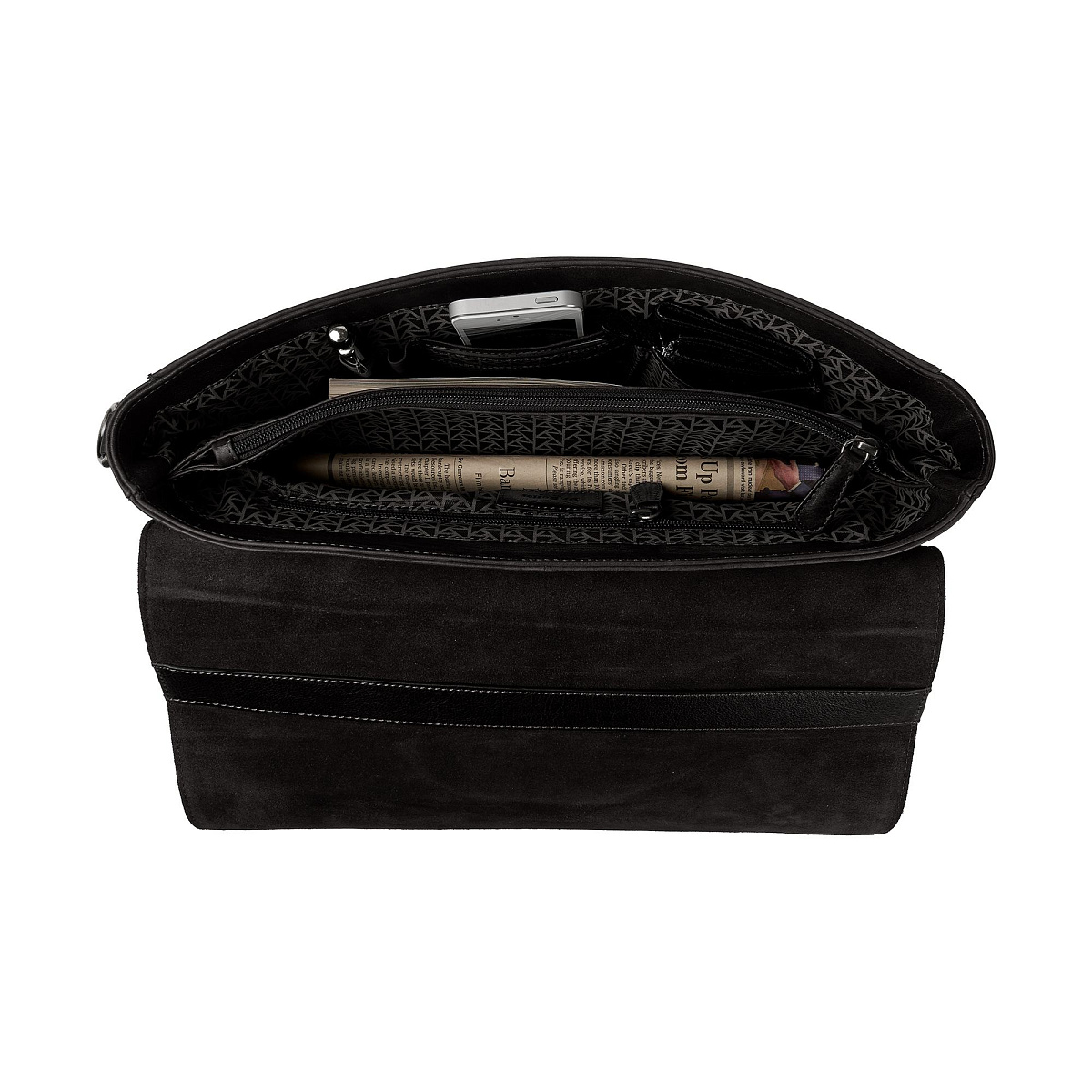 Портфель Dr.Koffer из натуральной кожи черный