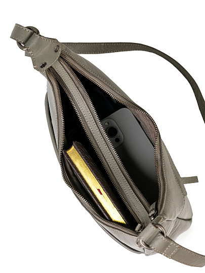 Женская сумка Dr.Koffer из натуральной кожи серая