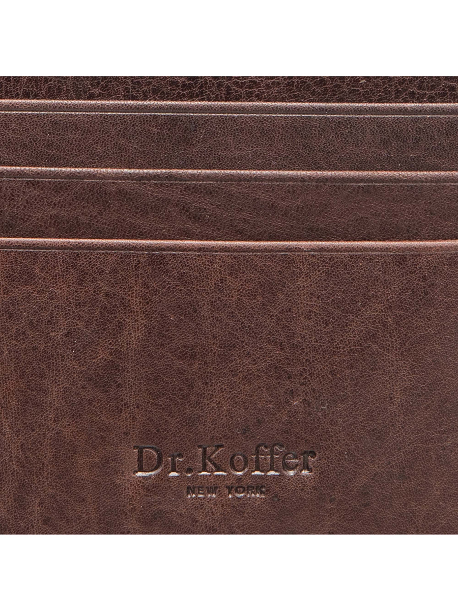 Кредитница Dr.Koffer из натуральной кожи коричневая
