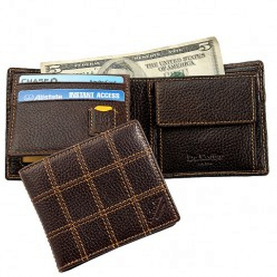 Портмоне Dr.Koffer из натуральной кожи коричневое