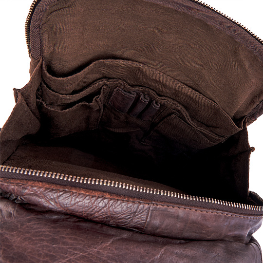 Рюкзак Dr.Koffer из натуральной кожи темно-коричневый