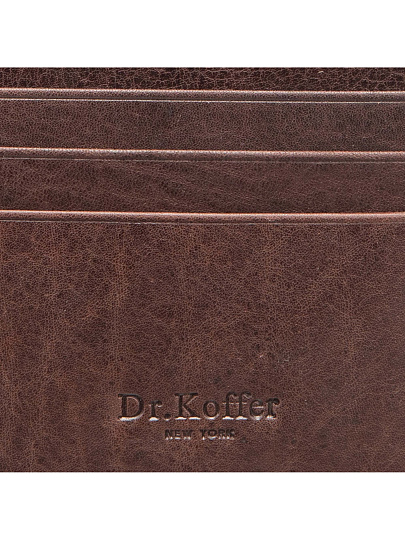 Кредитница Dr.Koffer из натуральной кожи коричневая