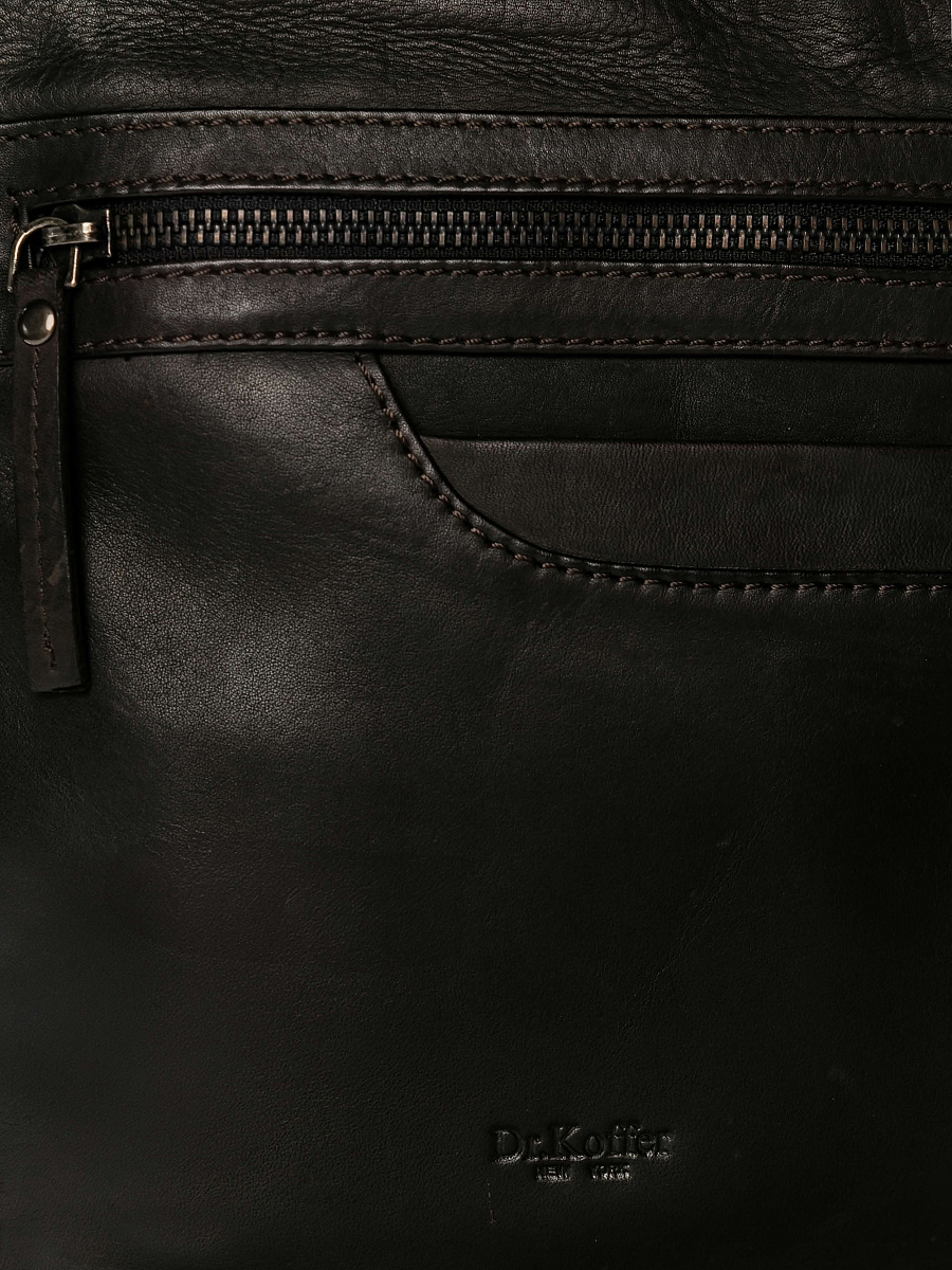 Сумка через плечо Dr.Koffer из натуральной кожи коричневая