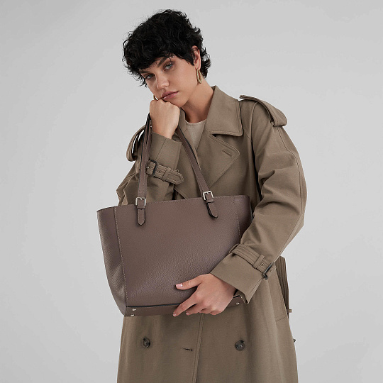 Женская сумка Dr. Koffer из натуральной кожи розовая