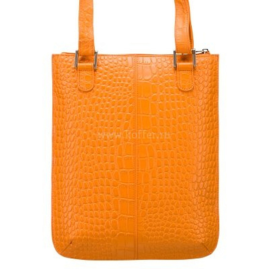 Сумка через плечо Dr.Koffer из натуральной кожи оранжевая